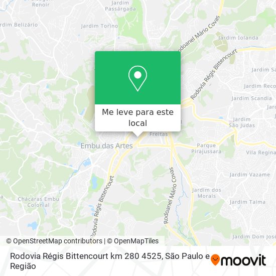 Rodovia Régis Bittencourt km 280 4525 mapa