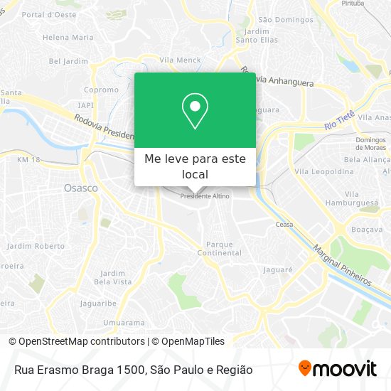 Rua Erasmo Braga 1500 mapa