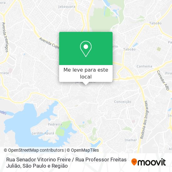 Rua Senador Vitorino Freire / Rua Professor Freitas Julião mapa