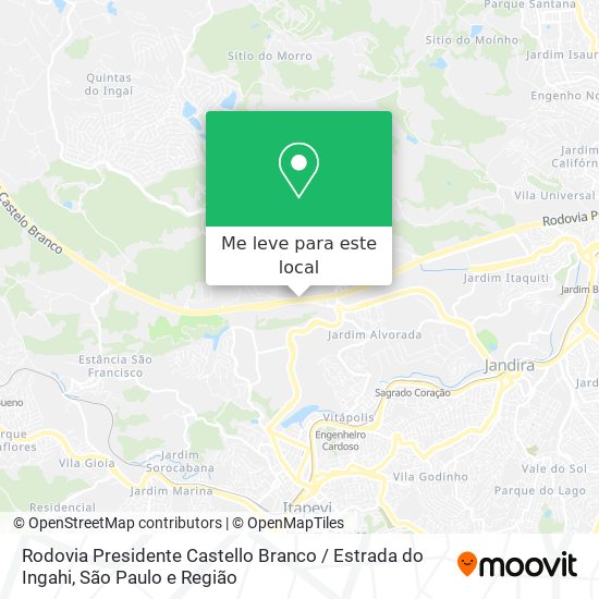 Rodovia Presidente Castello Branco / Estrada do Ingahi mapa
