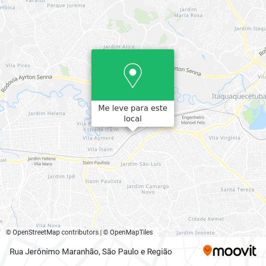 Rua Jerônimo Maranhão mapa