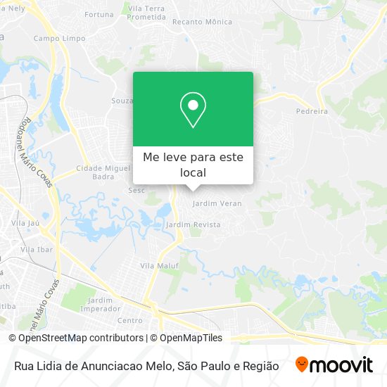 Rua Lidia de Anunciacao Melo mapa