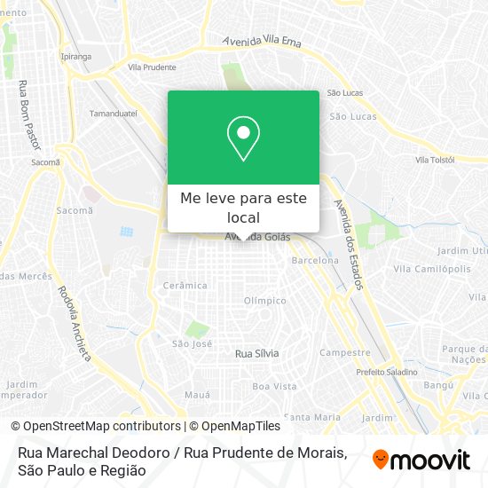 Rua Marechal Deodoro / Rua Prudente de Morais mapa