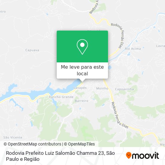 Rodovia Prefeito Luiz Salomão Chamma 23 mapa