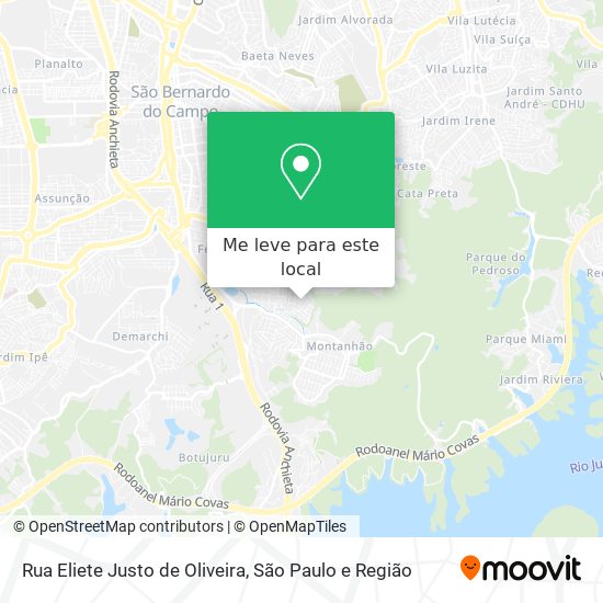 Rua Eliete Justo de Oliveira mapa