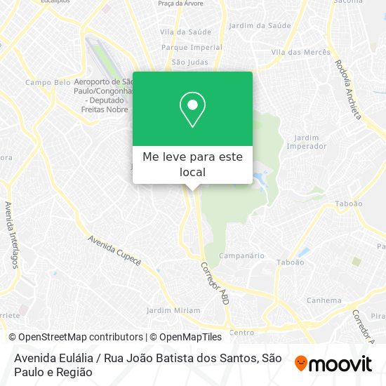 Avenida Eulália / Rua João Batista dos Santos mapa
