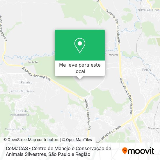 CeMaCAS - Centro de Manejo e Conservação de Animais Silvestres mapa