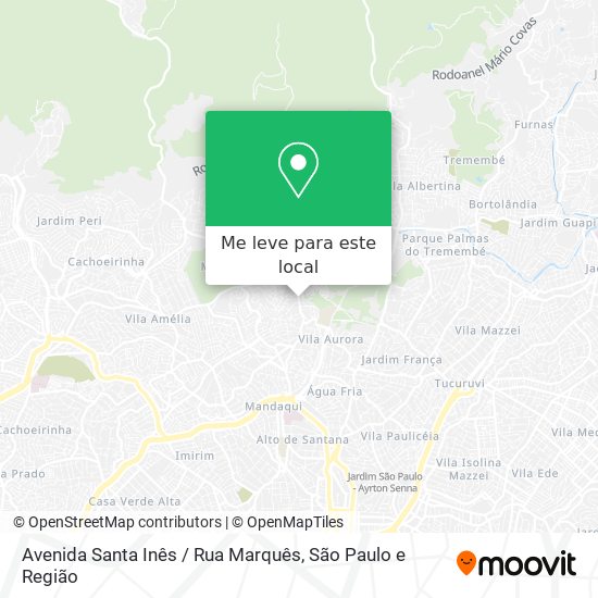 Avenida Santa Inês / Rua Marquês mapa