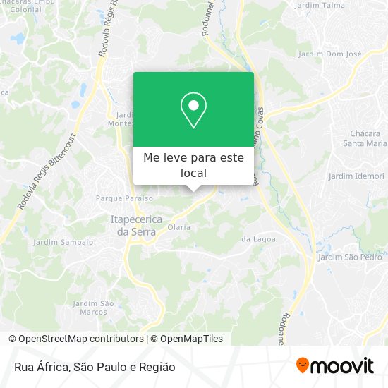 Rua África mapa