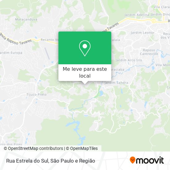 Rua Estrela do Sul mapa