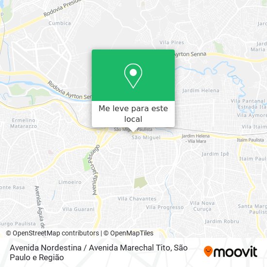 Avenida Nordestina / Avenida Marechal Tito mapa