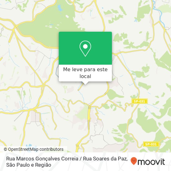 Rua Marcos Gonçalves Correia / Rua Soares da Paz mapa