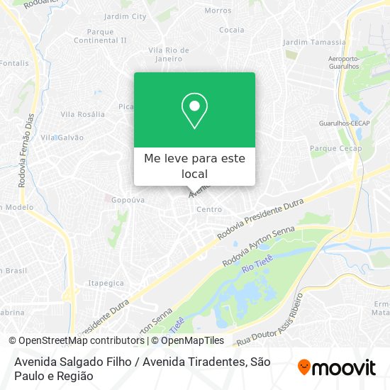 Avenida Salgado Filho / Avenida Tiradentes mapa