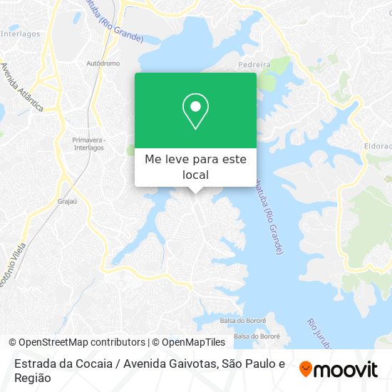 Estrada da Cocaia / Avenida Gaivotas mapa