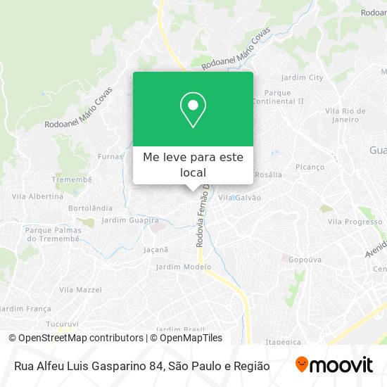 Rua Alfeu Luis Gasparino 84 mapa