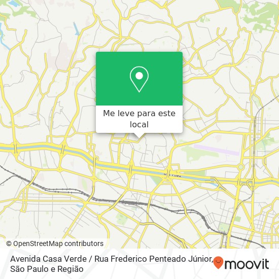 Avenida Casa Verde / Rua Frederico Penteado Júnior mapa