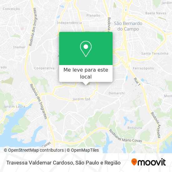 Travessa Valdemar Cardoso mapa