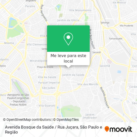 Avenida Bosque da Saúde / Rua Juçara mapa