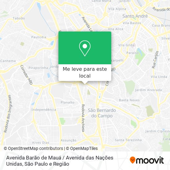 Avenida Barão de Mauá / Avenida das Nações Unidas mapa