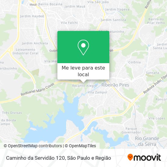 Caminho da Servidão 120 mapa