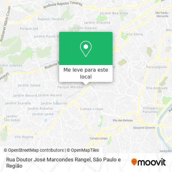 Rua Doutor José Marcondes Rangel mapa