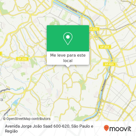 Avenida Jorge João Saad 600-620 mapa