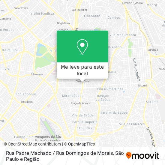 Rua Padre Machado / Rua Domingos de Morais mapa