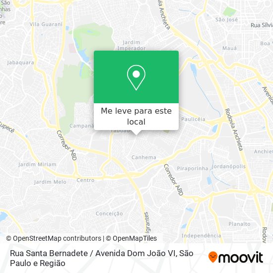 Rua Santa Bernadete / Avenida Dom João VI mapa