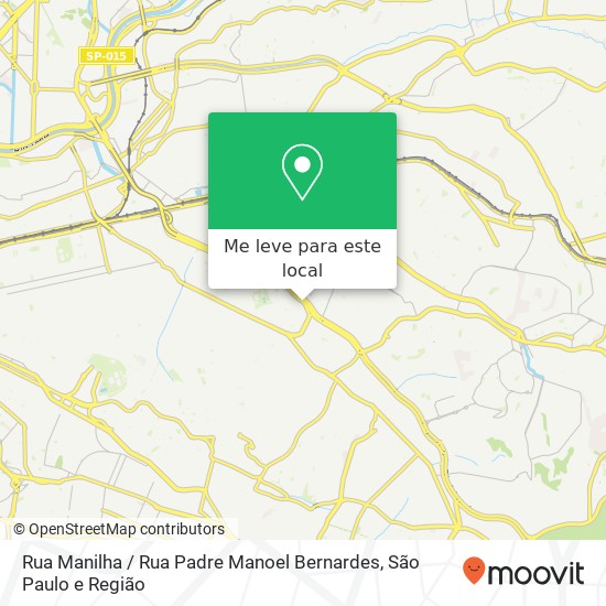 Rua Manilha / Rua Padre Manoel Bernardes mapa