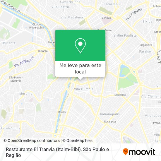 Restaurante El Tranvia (Itaim-Bibi) mapa