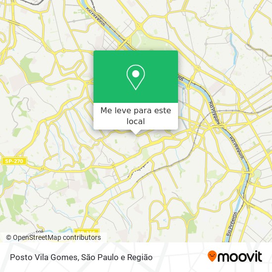 Posto Vila Gomes mapa