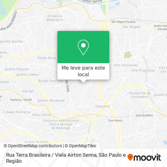 Rua Terra Brasileira / Viela Airton Senna mapa
