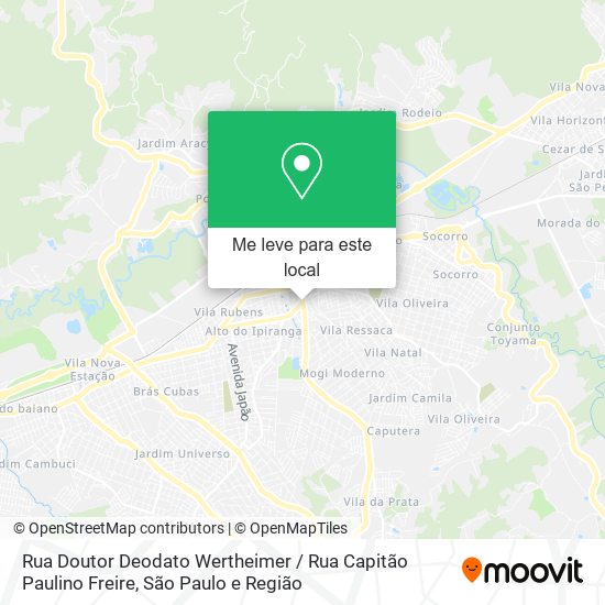 Rua Doutor Deodato Wertheimer / Rua Capitão Paulino Freire mapa