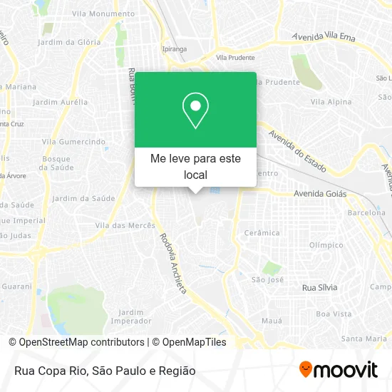 Rua Copa Rio mapa