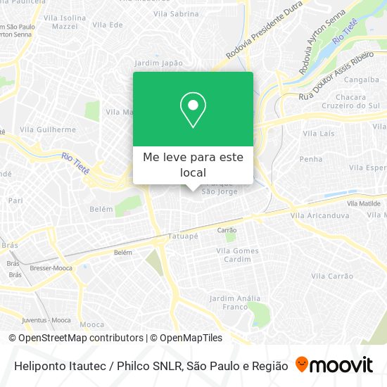Heliponto Itautec / Philco SNLR mapa