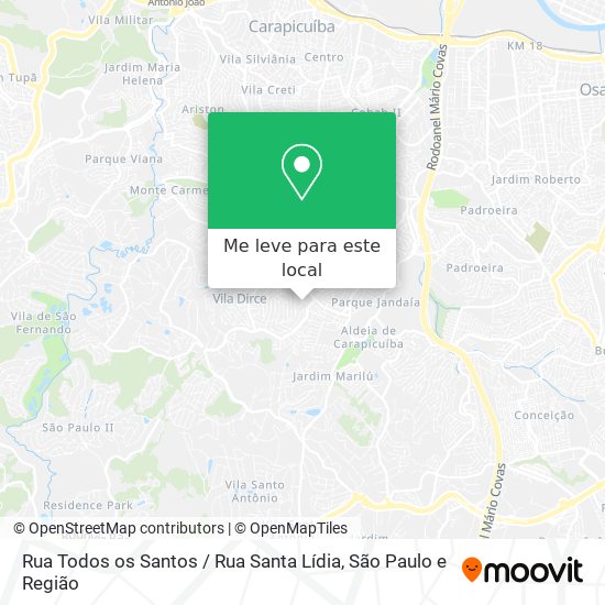 Rua Todos os Santos / Rua Santa Lídia mapa