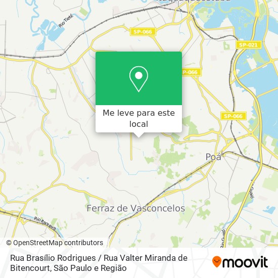 Rua Brasílio Rodrigues / Rua Valter Miranda de Bitencourt mapa