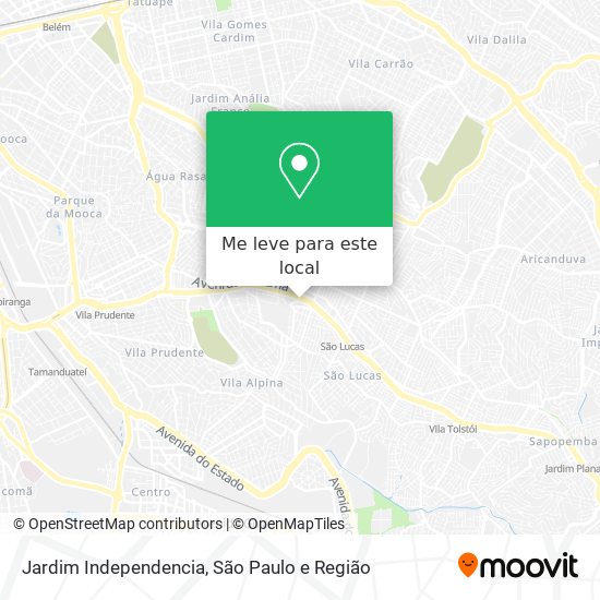 Jardim Independencia mapa