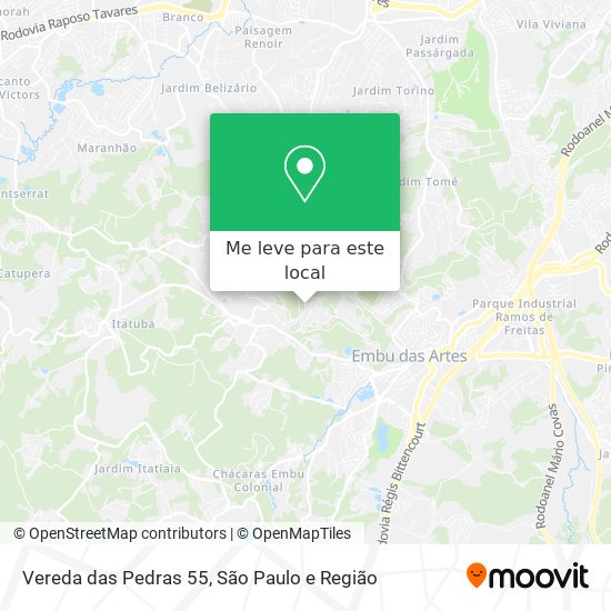 Vereda das Pedras 55 mapa