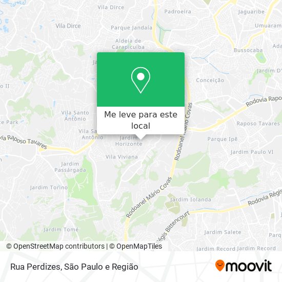 Rua Perdizes mapa