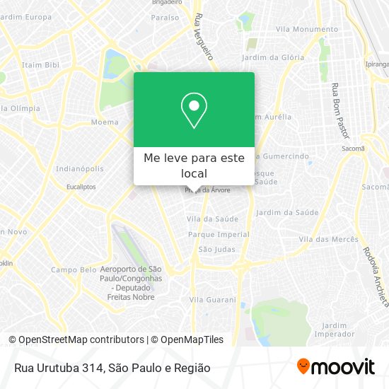 Rua Urutuba 314 mapa