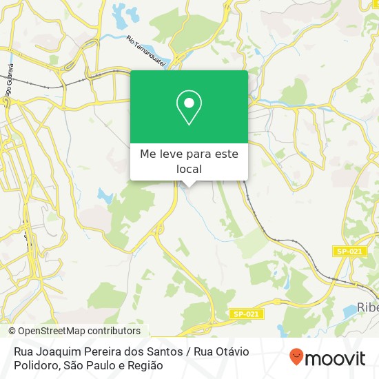 Rua Joaquim Pereira dos Santos / Rua Otávio Polidoro mapa