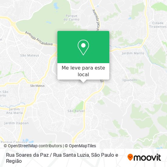 Rua Soares da Paz / Rua Santa Luzia mapa