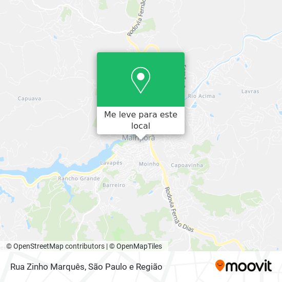 Rua Zinho Marquês mapa