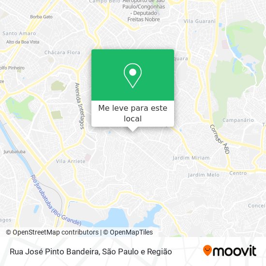 Rua José Pinto Bandeira mapa