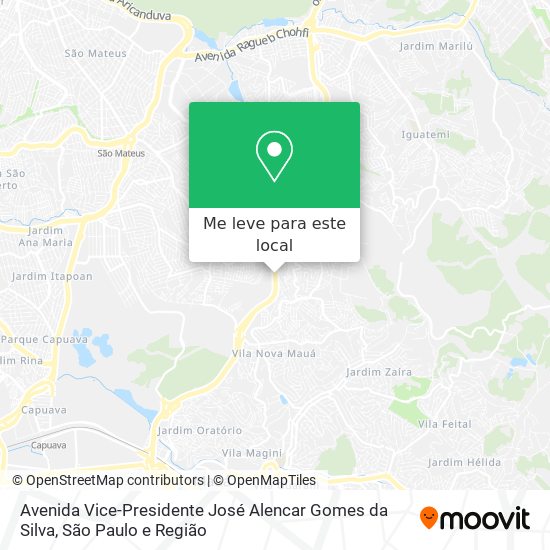 Avenida Vice-Presidente José Alencar Gomes da Silva mapa