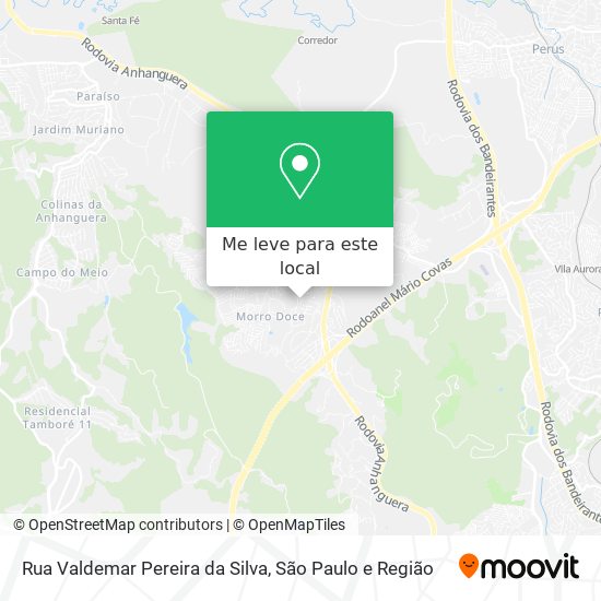 Rua Valdemar Pereira da Silva mapa