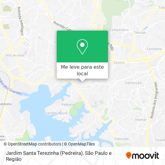 Jardim Santa Terezinha (Pedreira) mapa