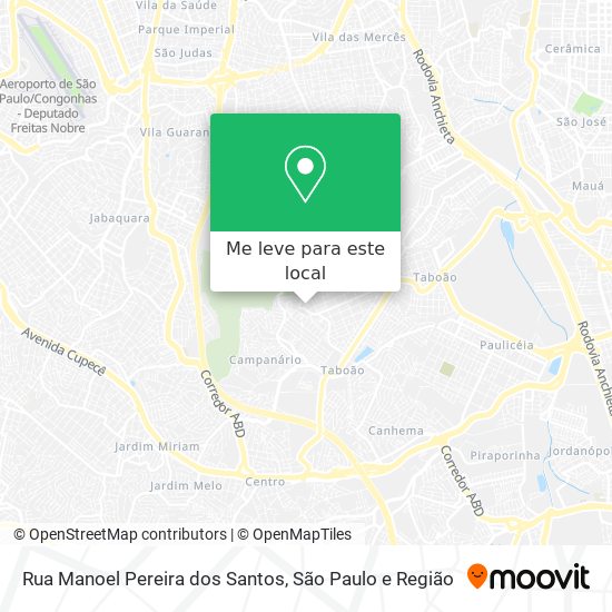 Rua Manoel Pereira dos Santos mapa