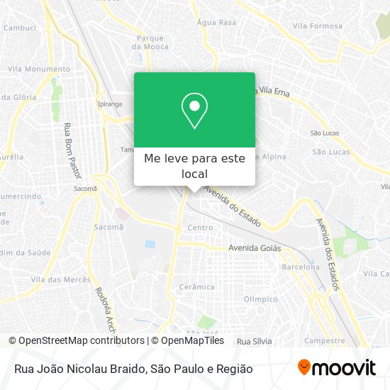 Rua João Nicolau Braido mapa